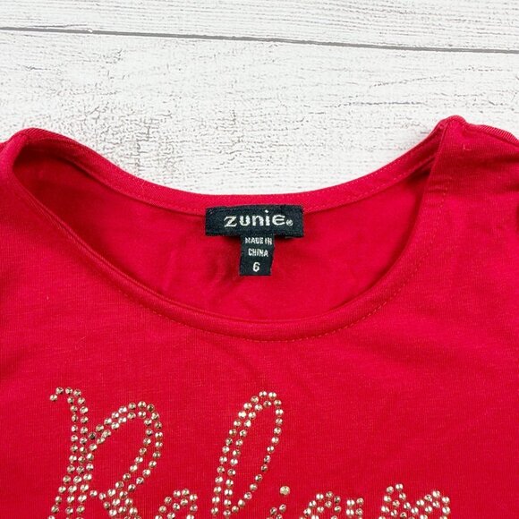 Zunie Holiday Christmas Believe Glitter Unicorn Tutu Dress - Picture 2 of 4